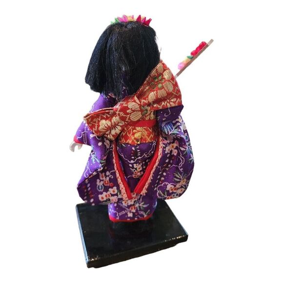 Vintage Kamakura Handcraft Association Japanese Geisha Doll‎ Wood Base - Picture 8 of 9